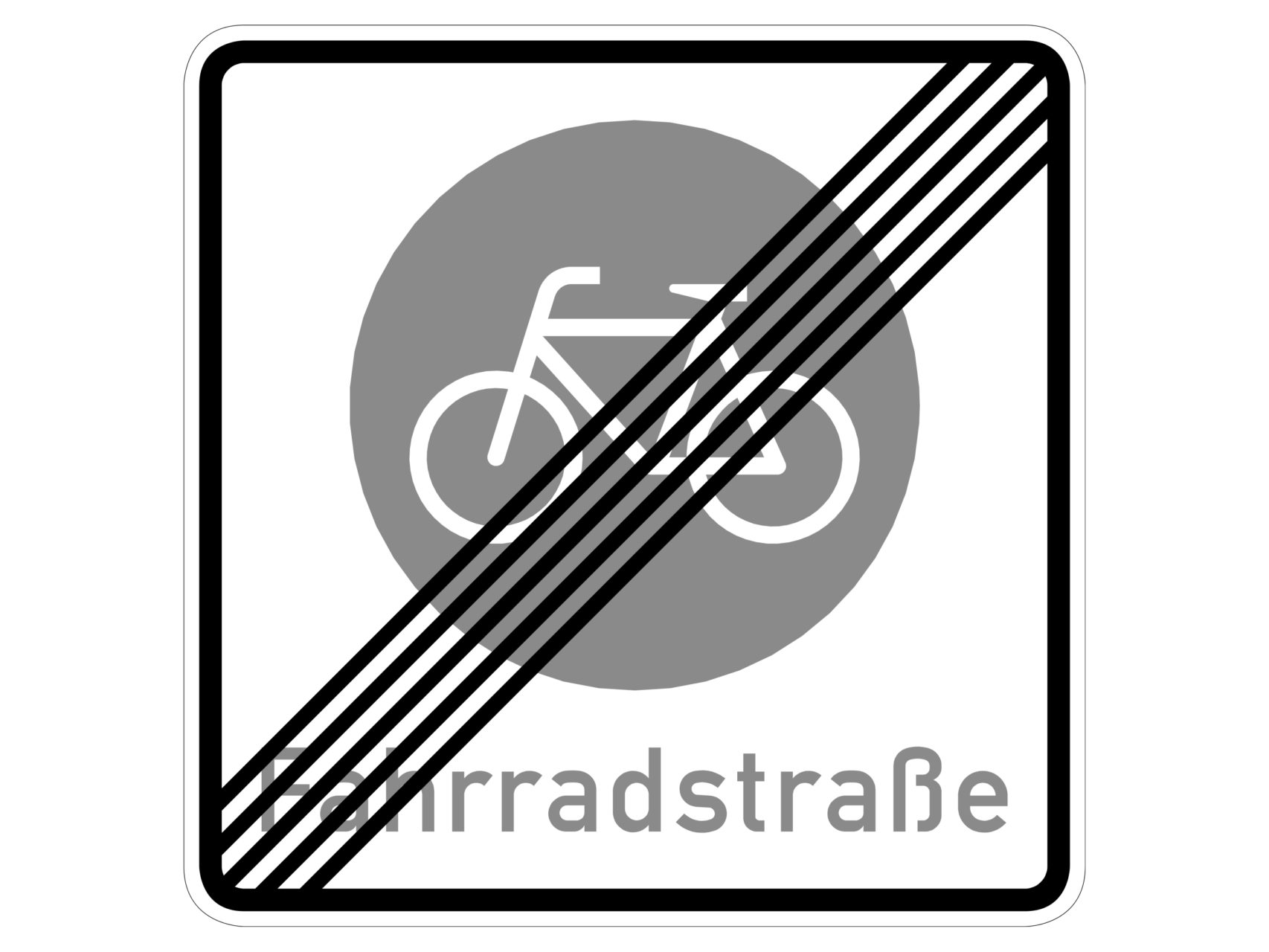 Verkehrszeichen 244.2 Ende der Fahrradstraße VMS